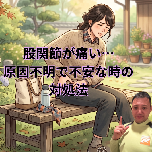 股関節が痛い…原因不明で不安な時の対処法の画像