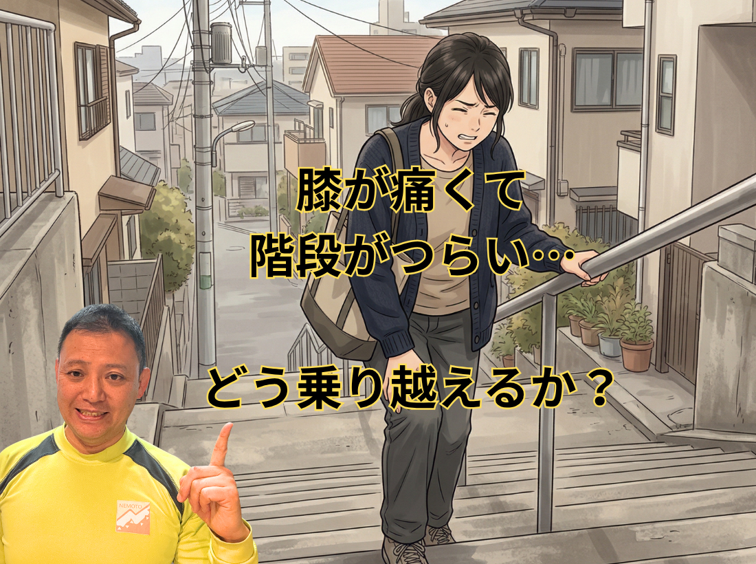 膝が痛くて階段がつらい…どう乗り越えるか？