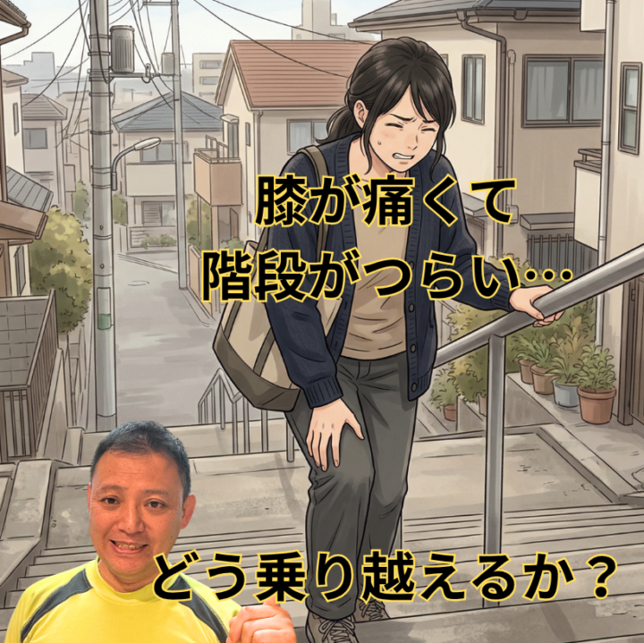 膝が痛くて階段がつらい…どう乗り越えるか？の画像