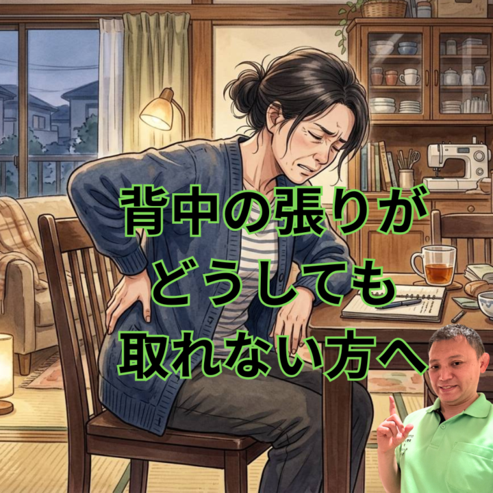 背中の張りがどうしても取れない方への画像