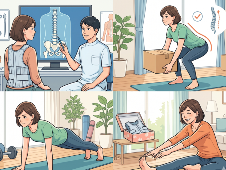 物を運ぶ女性