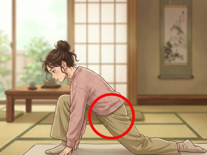 ストレッチしている女性