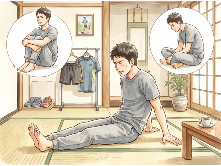 座っている男性