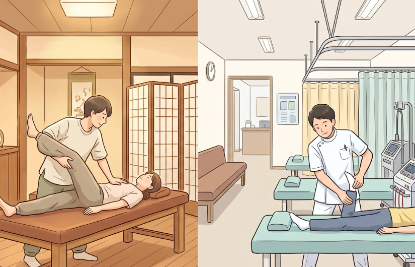 ストレッチをしている男性
