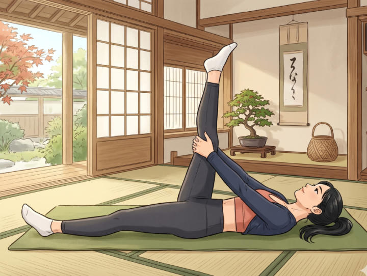ストレッチしている女性