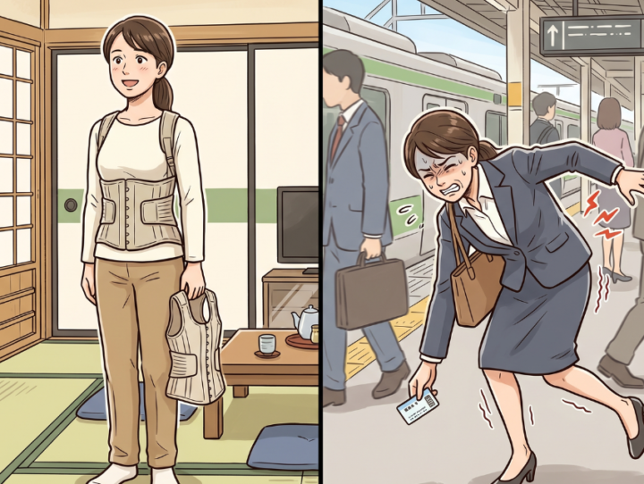 ふらついている女性