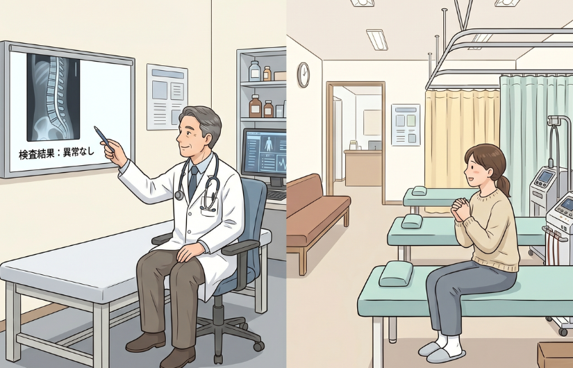 レントゲンの説明をしている医師