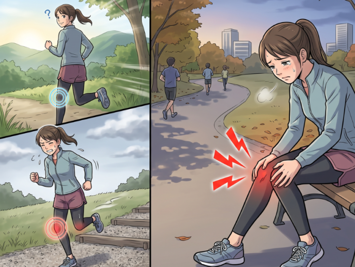 走っている女性