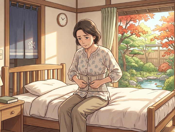 コルセットをしている女性