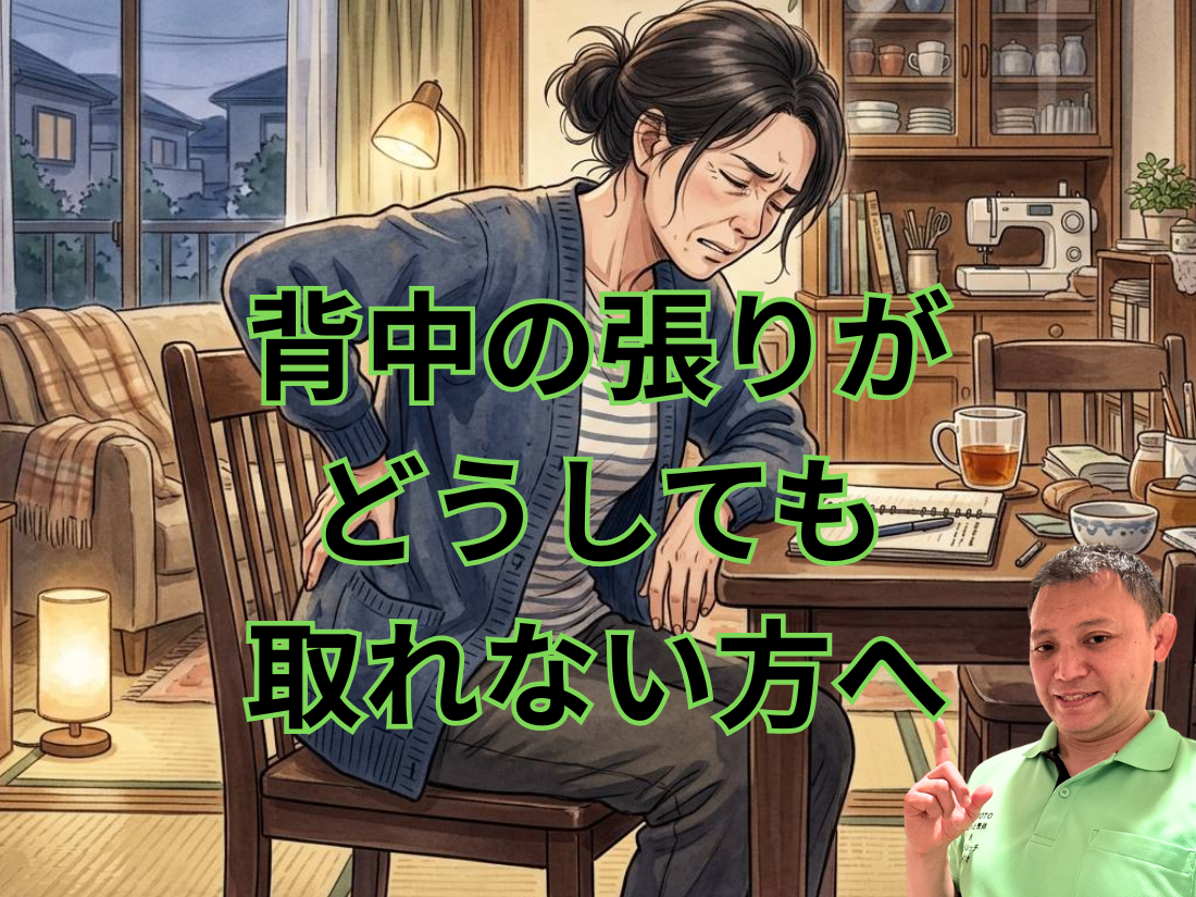 背中の張りがどうしても取れない方へ