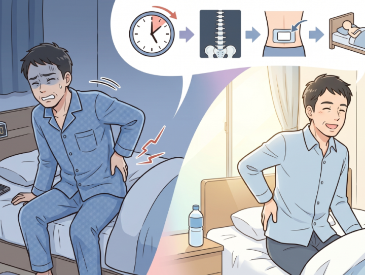 腰に手を当てている男性