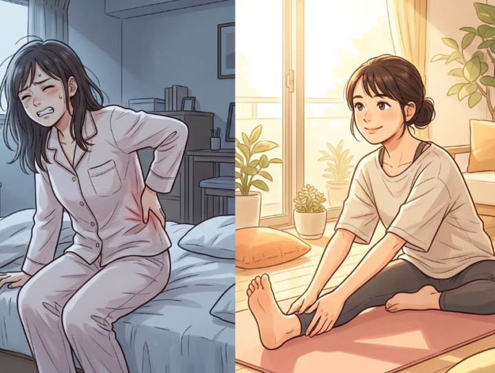 ストレッチしている女性