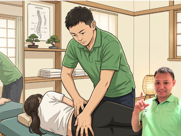 骨盤調整を受けている女性