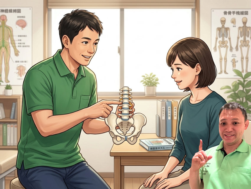 説明を受けている女性