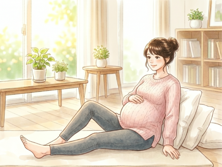 座っている女性