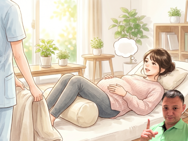 膝を曲げている女性