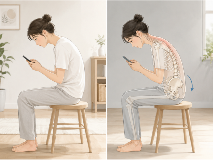 スマホを見ている女性