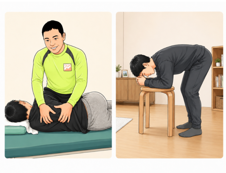 施術を受けている男性