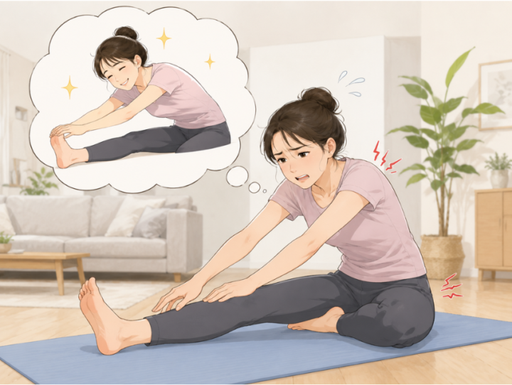 ストレッチしている女性