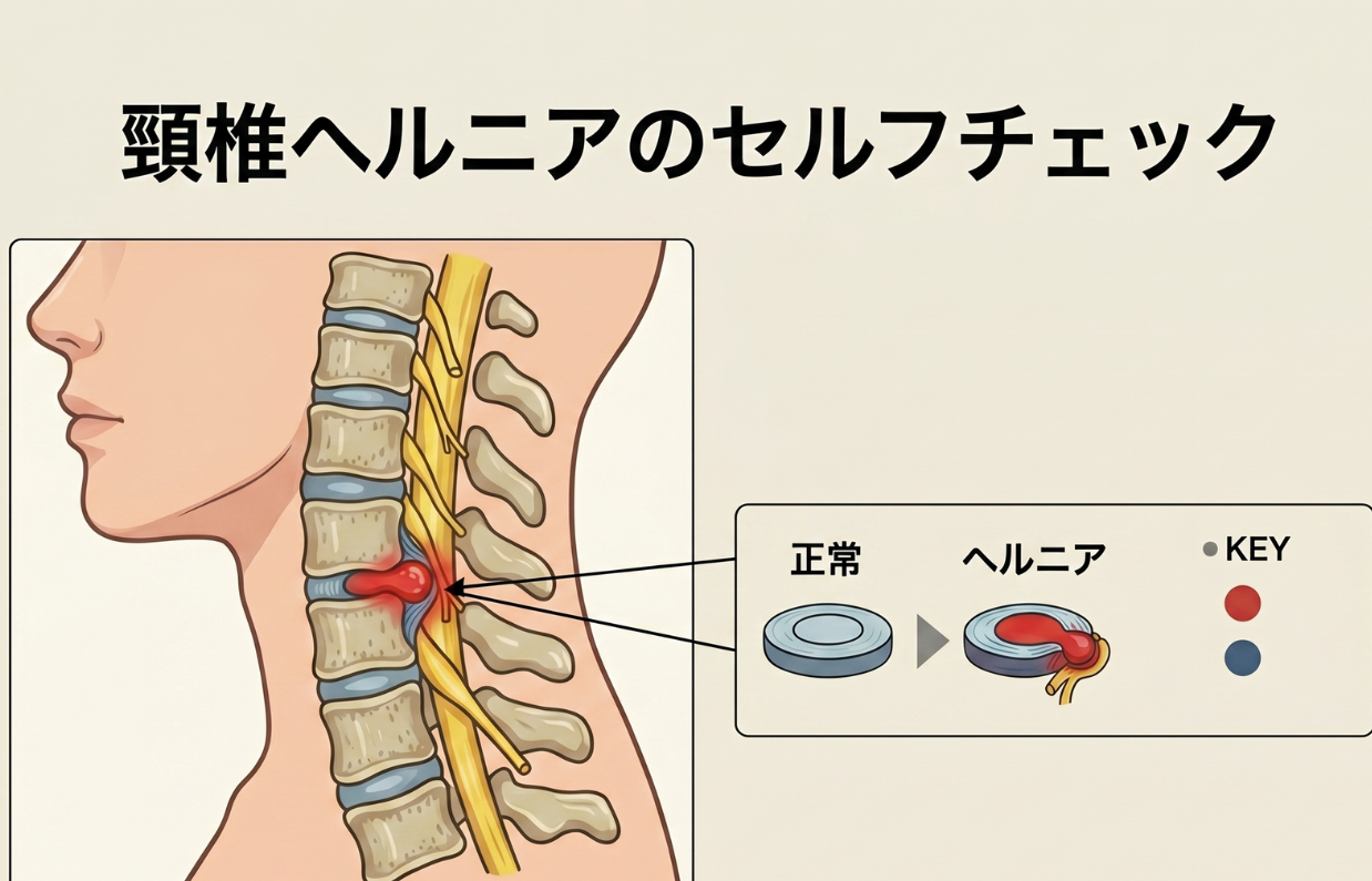 頸椎椎間板ヘルニアのセルフチェック