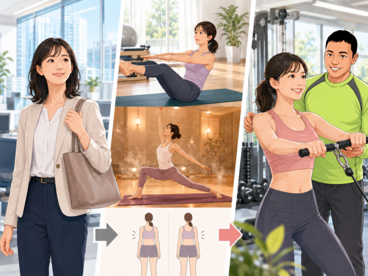 トレーニングしている女性
