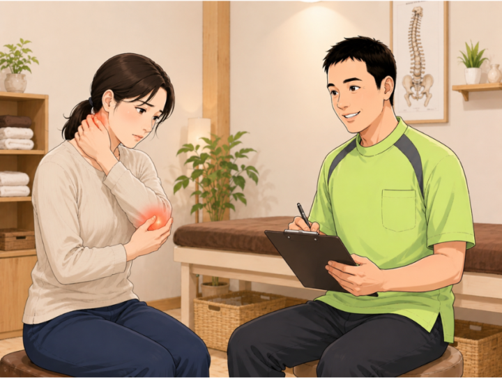 相談している女性