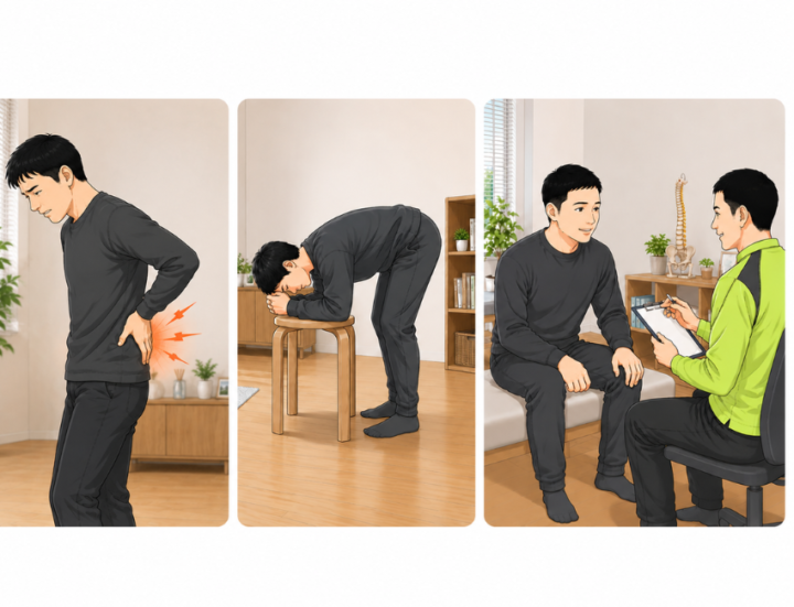 ストレッチをしている男性