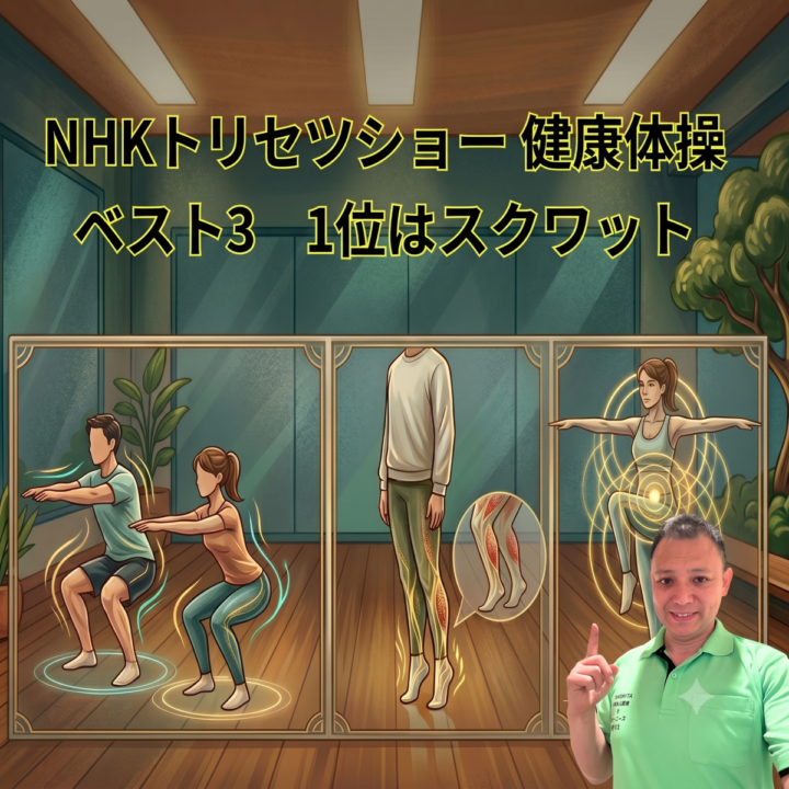 NHKトリセツショー 健康体操ベスト3　1位はスクワットの画像