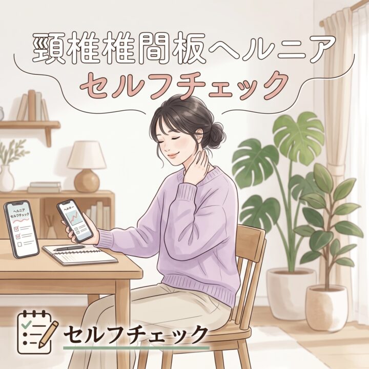 頸椎椎間板ヘルニアのセルフチェックの画像