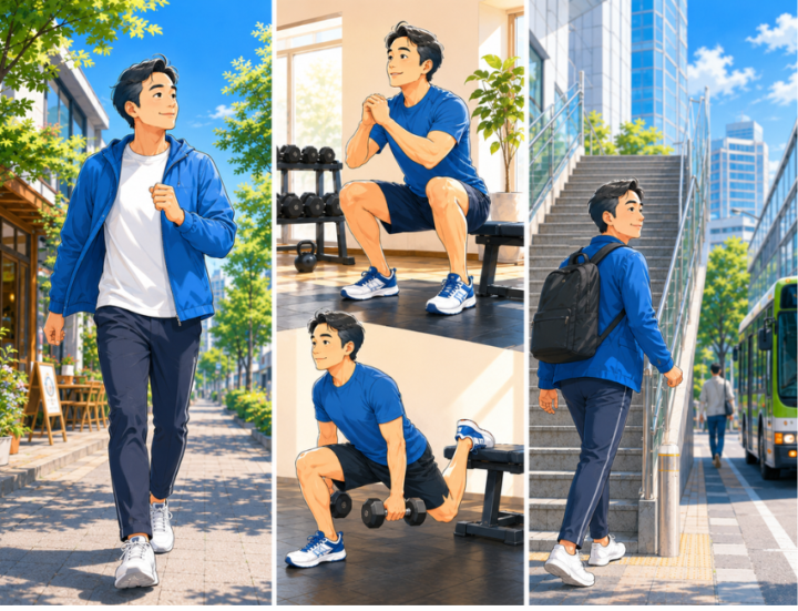 歩いている男性