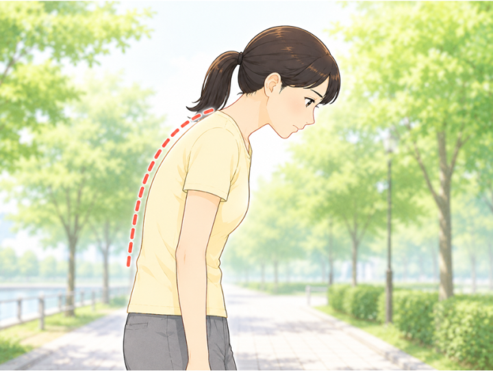 猫背の女性