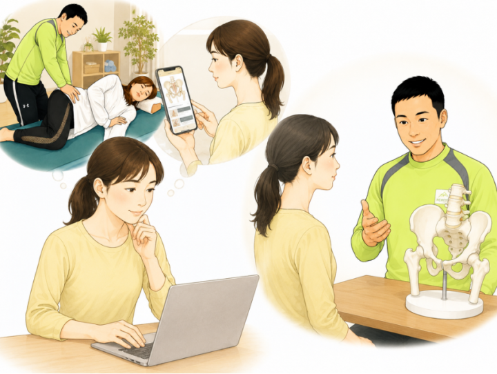模型で説明している男性