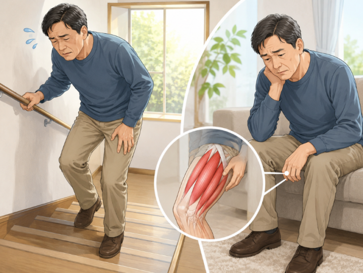 階段を上がっている男性