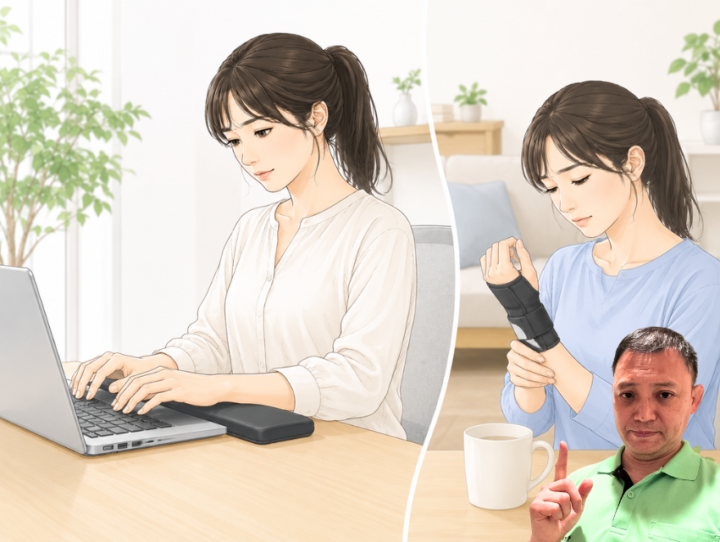 サポーターをしている女性