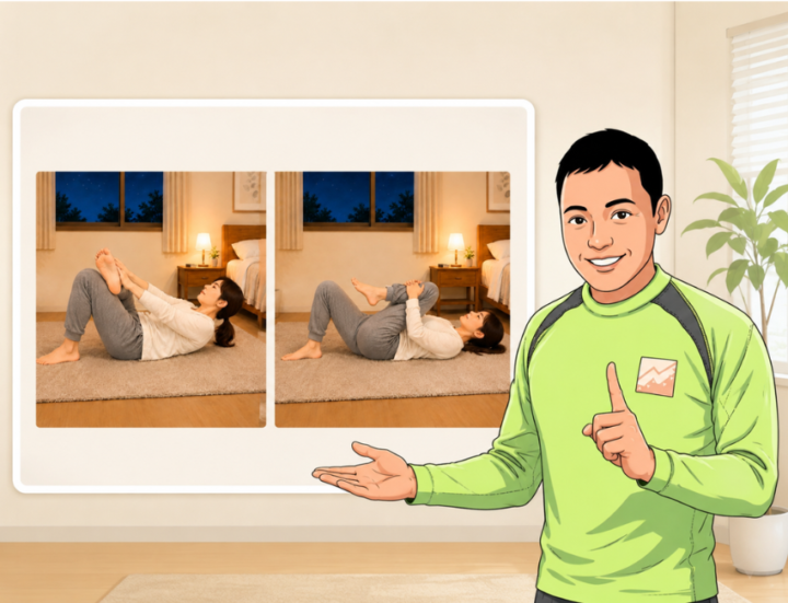 ストレッチをしている女性