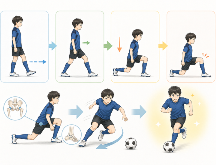 ランジをしている男性
