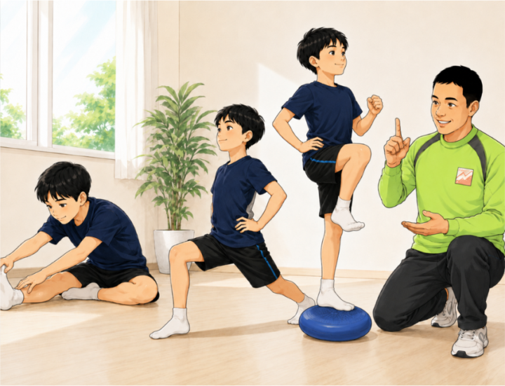 トレーニングしている男性