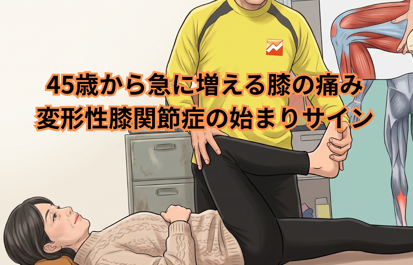 45歳から急に増える膝の痛み、変形性膝関節症の始まりサイン