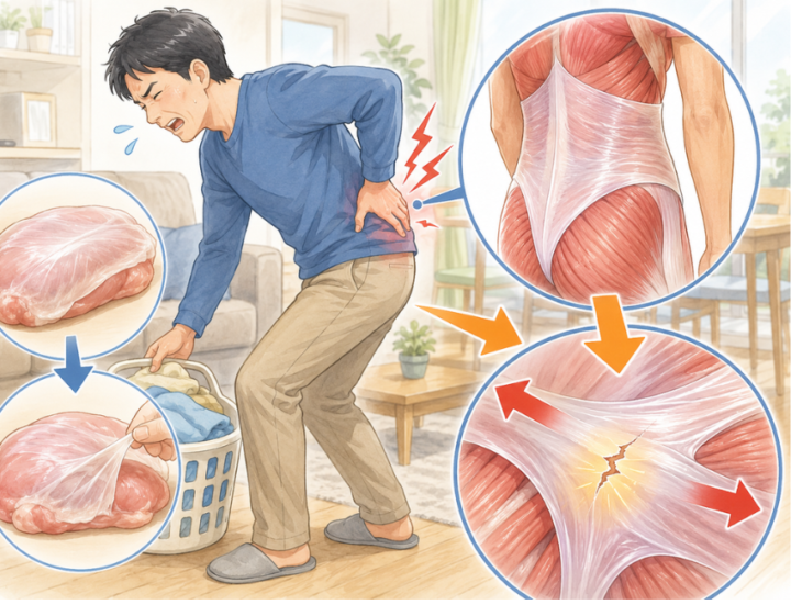 腰に手を当てている男性