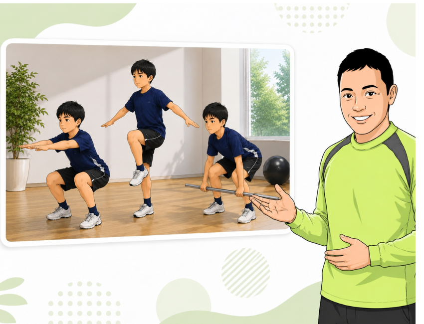 トレーニングをしている男性