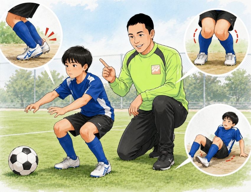 スクワットしている男性
