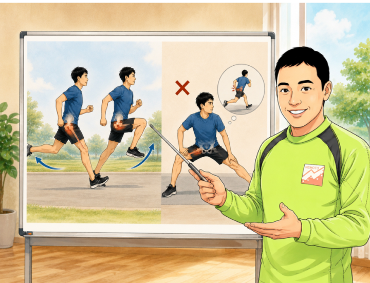 走っている男性