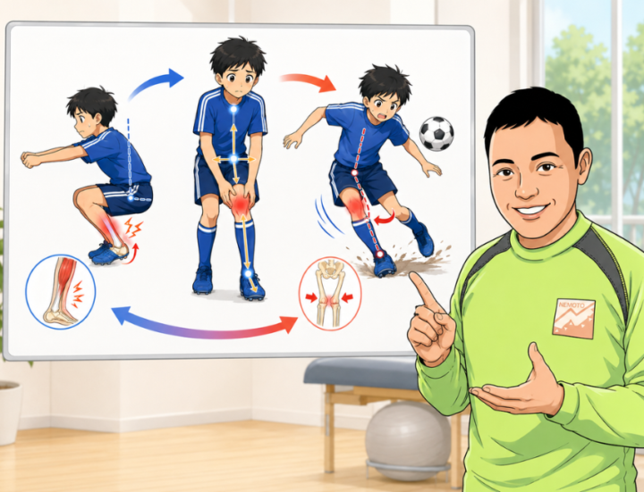 しゃがんでいる男性