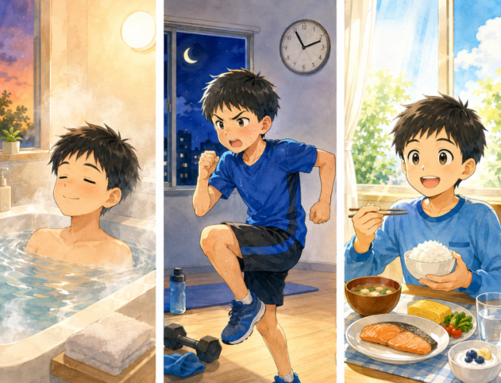 入浴をしている男性