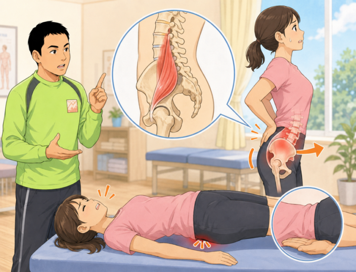 骨盤の前傾についての説明