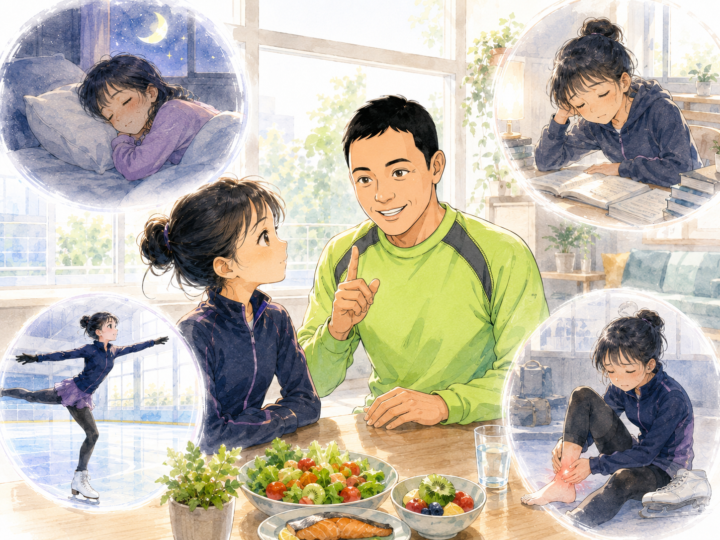 女の子に説明をしている男性