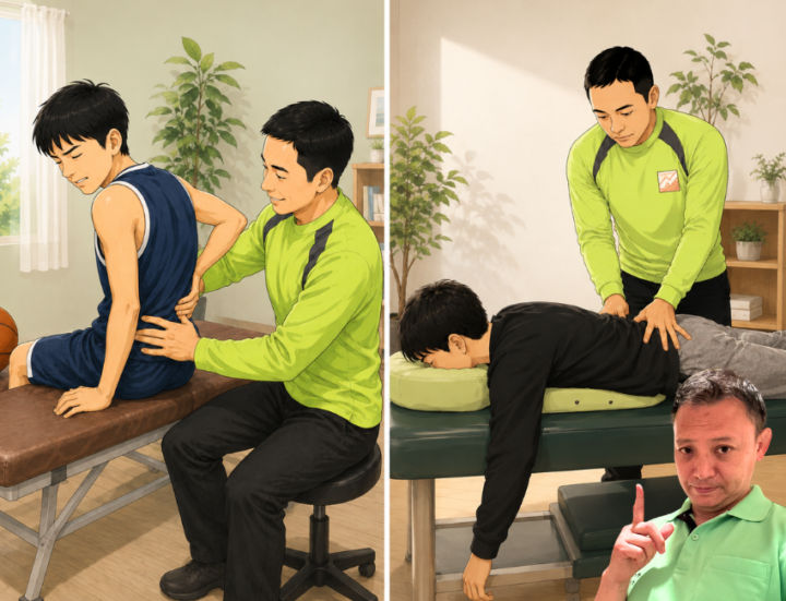 施術をしている男性