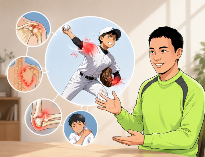 ボールを投げている男性