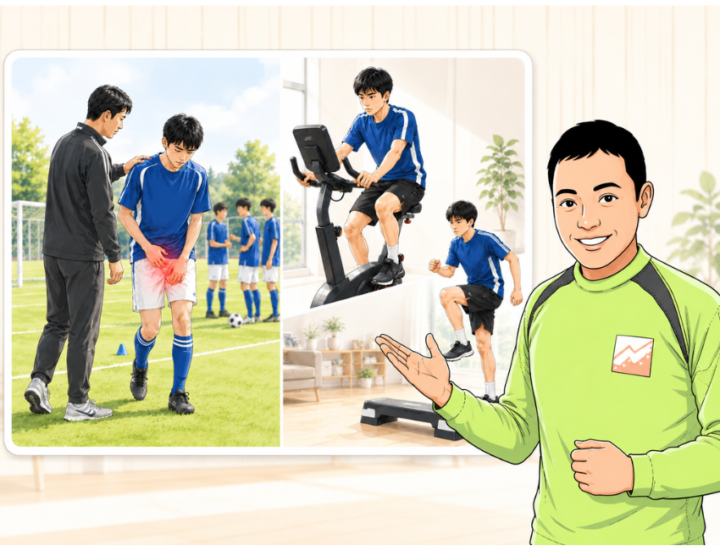 運動をしている男性