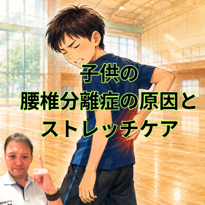 子供の腰椎分離症の原因とストレッチケアの画像